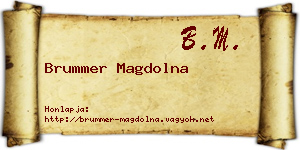 Brummer Magdolna névjegykártya